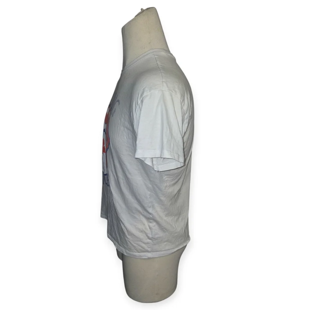 Rolling Stones White Graphic T-Shirt Distressed And Well Loved.. Kinda Grunge. - Picture 5 of 5